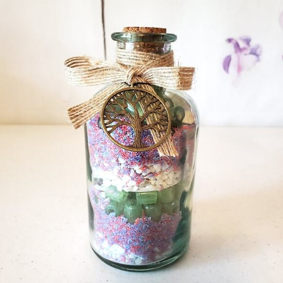 Unbranded Decorative Sand Tree Of Life Tinted Glass Bottle - Picture 9 of 9